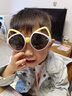 保圣(prosun)儿童太阳镜卡通偏光护目眼镜 时尚可爱墨镜PK2008 模特款C62 镜框亮黄/镜片灰片 实拍图