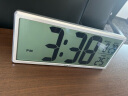汉时（Hense）电子钟客厅桌面时钟挂墙钟表万年历台钟闹钟创意石英座钟HA88银 晒单实拍图