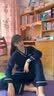 歌佰芬睡衣女秋冬季纯棉长袖睡衣女冬休闲家居服圆领可外穿全棉运动套装 64253中紫 M （80-100斤） 实拍图