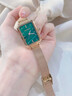 欧绮娜（MG.ORKINA MG）女士手表雅致小方表时尚简约石英表女生小方盘腕表七夕送女友礼物 浅月黑皮 实拍图