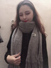 莱维森 围巾女长款披肩秋冬季学生情侣仿羊绒流苏保暖拼色围脖节日礼盒 双色贴标灰+绿 普通装 实拍图