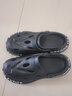 利达妮（TZLDN）洞洞鞋男士夏季外穿户外防滑防臭eva凉鞋踩屎感沙滩包头凉拖鞋男 暗夜黑 45-46 【标准码】 实拍图