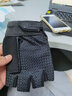 华臣羊半指手套男运动户外格斗秋冬季健身登山防滑骑行露指战术手套 黑色 均码 实拍图