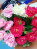 仿真富贵牡丹单支花束欧式假花绢花干花商场酒店客厅装饰插花花艺 白色 实拍图