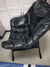 紫叶 单人沙发懒人沙发 懒人椅单人沙发椅阳台家用学生宿舍沙发 升级款黑色【皮质】 实拍图