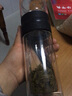 天喜（TIANXI）茶杯茶水分离杯双层玻璃杯便携泡茶杯男女车载商务办公水杯 尊贵黑380ML+杯套+杯刷 实拍图