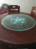 美思来登餐桌转盘钢化玻璃旋转桌面台面玻璃转盘家庭用底座连体圆桌转盘餐 辅助轮转盘直径80cm加厚 实拍图