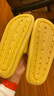 足康乐 凉拖鞋女夏季情侣家居室内防滑厚底浴室洗澡男士家用凉拖鞋静音 女款黄色 40-41 适合39-40码穿 实拍图