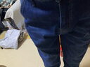 真维斯（JEANSWEST）加绒牛仔裤男冬季保暖裤男直筒裤男宽松长裤子男蓝色加绒31 实拍图