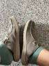斯凯奇（Skechers）男鞋商务休闲鞋季百搭时尚帆布鞋舒适复古一脚蹬66387 卡其色/KHK 41.5 实拍图