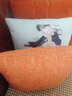 安茹刘朝 素色棉麻加厚正方形靠枕纯色家用沙发靠垫亚麻棉麻大抱枕客厅汽车靠背枕垫可拆洗不掉色 橘黄色（素色亚麻） 40cm*40cm枕套+枕芯 实拍图