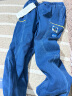 MQD童装男童牛仔裤冬新款儿童加绒加厚保暖工装束口街头休闲裤 中牛仔蓝 110cm 实拍图
