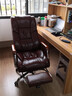 凯联（KAILIAN）真皮老板椅可躺牛皮大班椅子商务电脑椅书房家用舒适久坐办公座椅 【店长推荐】黄棕色+搁脚 头层牛皮＋按摩 实拍图