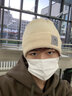 莱维森帽子男秋冬季保暖毛线帽韩版潮时尚针织帽骑车防寒加绒防风包头帽 米白色 均码 实拍图