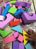 孩子宝贝EVA泡沫积木玩具儿童幼儿园1-2-3-6岁大软体环保早教生日礼物拼接 50块小块-3.5cm厚 实拍图