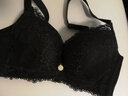欧迪芬（Ordifen）秋冬年内衣女性感蕾丝调整文胸小胸聚拢软钢圈侧收副乳防下垂胸罩 黑色套装 70B 32B 实拍图