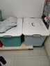 收纳箱 特大号 塑料特大号收纳箱加厚整理箱衣服玩具被子储物盒超大容量车载神器定制 北欧绿 280L【长78cm*宽56cm*高46cm】 实拍图