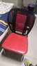 问雅透气汽车腰靠垫办公室夏天护腰按摩腰垫夏季靠背车用座椅腰枕靠枕 黑红色 40cm*46cm 实拍图