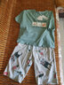 甜桔子女士睡衣女夏季短袖纯棉七分裤宽松家居服女短裤可外穿学生睡衣 MJF7268【七分裤套装】100%纯棉 XL /身高168-173 体重120-140 实拍图