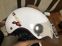 BEON摩托车头盔电动车3C认证男女四季儿童轻便半盔安全帽个性夏季透气 亮白金 M 实拍图
