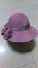 迷人微笑遮阳帽女士户外防晒帽子新品度假草帽编织大檐沙滩夏天太阳帽女 香芋紫 实拍图