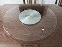 执竹者 铝合金底座餐桌转盘 钢化玻璃圆桌转盘家用饭桌酒店大圆桌转盘台 实拍图
