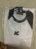 MO&Co.冬季MC刺绣黑白插肩袖长袖棉质宽松T恤MBB4TEE002 本白色-第2批 M/165 晒单实拍图