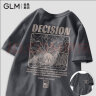 GLM美式休闲大码短袖男设计感纯棉t恤男士宽松半袖上衣 实拍图