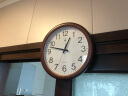 北极星（POLARIS）挂钟客厅钟表15英寸现代石英钟时尚时钟创意挂表 2812木纹 实拍图
