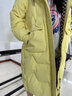 雅鹿品牌长款羽绒服女长过膝新款冬季加厚保暖时尚宽松鸭绒连帽外套 黄色 L （推荐150-175斤） 实拍图