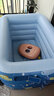 梦多福婴儿游泳池家用大型儿童充气游泳池婴儿游泳桶可折叠宝宝海洋球池 深海蓝1.4M 四层款【尊享套装】 实拍图