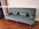徽月 多功能折叠沙发床两用简易三人位小户型客厅租房家具懒人沙发 深蓝科技布 【乳胶款】升级2米长1.2米宽2扶手2腰枕 实拍图
