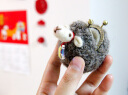 呆萌可爱的动物造型羊毛毡口金包 实拍图