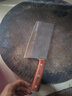 楚家刀手工锻打金门菜刀炮弹壳钢家用斩切刀切片刀切肉刀厨师刀具两用刀 炮弹壳斩切两用刀 实拍图