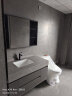 朗斯曼岩板无缝一体台盆浴室柜组合实木卫生间智能洗脸洗手台盆柜卫浴 120cm普通玻璃镜柜+岩板陶瓷盆 实拍图