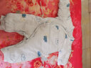 童泰秋冬婴儿衣服新生儿夹棉连体衣0-6个月宝宝哈衣 蓝色丨A款 52cm 实拍图