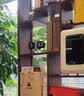 自动翻页钟表小天平翻牌座钟复古客厅北欧简约桌面时钟摆件王自如同款 单脚黑叶片带电池 12英寸 实拍图