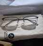 CHASM近视眼镜男痞帅型男大脸钛材眼镜框架女配防蓝光变色高度近视散光 黑色商务款 0度平光防蓝光护目镜 实拍图