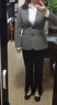 皮尔卡丹（pierre cardin）轻奢高端咖色西装外套女春秋季2025新款毛呢休闲小个子气 咖啡色 XL 实拍图