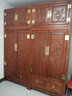 瑞呈堂 实木衣柜 顶箱组四门可定制明清古典中式卧室衣橱全实木大衣柜 大衣柜雕花 实拍图