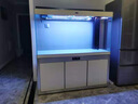 汉霸超白玻璃鱼缸 生态底滤循环系统 鱼缸客厅 家用智能懒人 水族箱 银+白 靠墙150x52x160cm 实拍图