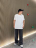Calvin KleinJeans夏季男装休闲时尚ck字母叠印舒适纯棉圆领内搭短袖T恤上衣 YAF-白色 L （推荐150-165斤） 实拍图