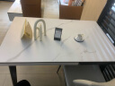 康倍莱钢化玻璃电视柜落地小户型现代轻奢简约电视机柜茶几电视柜组合 1.8米电视柜+1.2米茶几+边柜 白色大理石纹钢化玻璃 实拍图