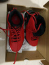 乔丹QIAODAN男鞋磨砺篮球鞋秋季新品高帮皮面减震耐磨球鞋 极光红黑色(高帮加绒) 41 实拍图