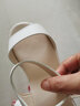 百丽尚熙凉鞋女夏夏季新款软底女鞋厚底时尚百搭学生轻便一字带鱼嘴凉拖鞋 白色 38 实拍图