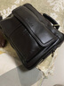 吉旺纯头层牛皮单肩包斜挎包真皮休闲商务公文包手提包大容量男士包包 深啡色 实拍图