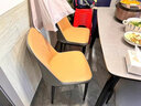 茶慕北欧轻奢餐椅简约网红休闲咖啡厅洽谈酒店接待椅餐桌餐厅客厅椅子 配件：椅子脚垫【单买不发】 实拍图