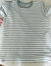 MUJI MUJI 男式 印度棉天竺编织 条纹短袖T恤 灰色X横条 L 实拍图