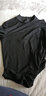 恒源祥含桑蚕丝莫代尔男士长袖T恤半高领内搭休闲打底衫白色上衣薄春秋 黑色 薄款 L 170/110 实拍图