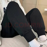 朵迪雅尚运动裤女长裤加绒新款潮流服饰束脚裤高腰显瘦韩系针织卫裤休闲裤 黑色【加绒】 3XL码【建议160-180斤】 实拍图
